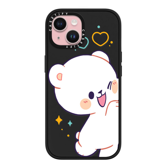 MilkMochaBear x CASETiFY iPhone 15 ケース マットブラック インパクトケース MagSafe対応 Bumping Milk