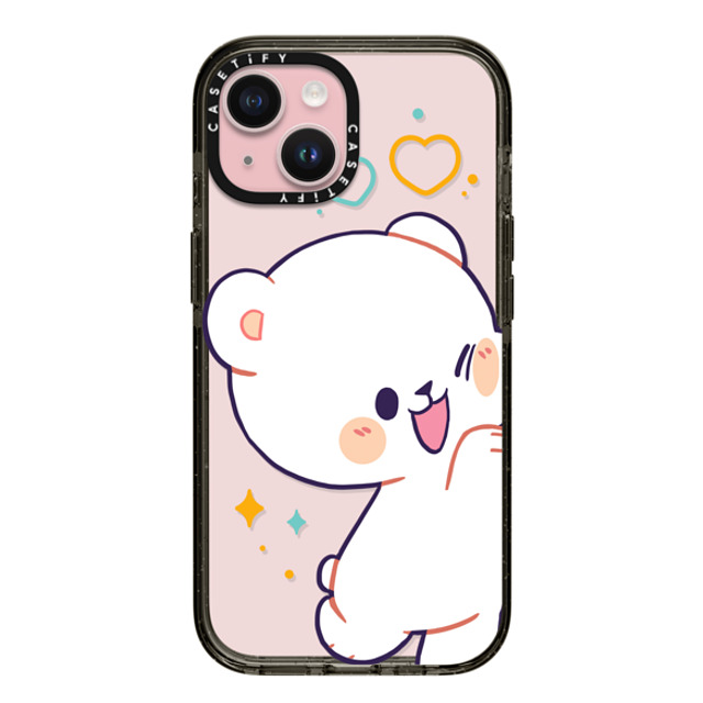 MilkMochaBear x CASETiFY iPhone 15 ケース ブラック インパクトケース Bumping Milk