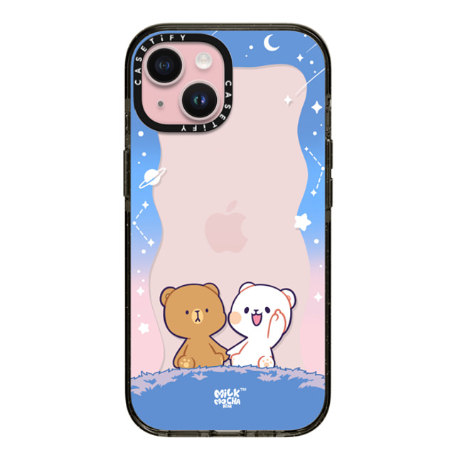 MilkMochaBear x CASETiFY iPhone 15 ケース ブラック インパクトケース Shooting Star
