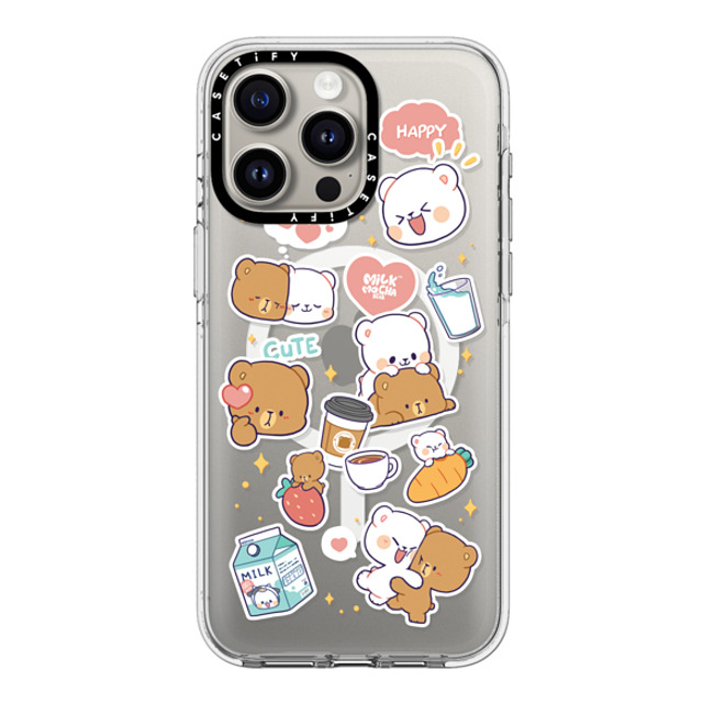 MilkMochaBear x CASETiFY iPhone 15 Pro Max ケース クリア クリア ケース MagSafe対応 Happiness is You