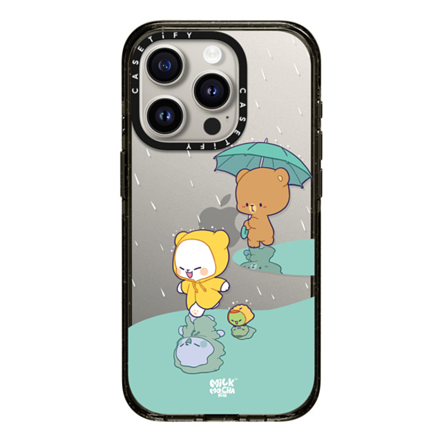 MilkMochaBear x CASETiFY iPhone 15 Pro ケース ブラック インパクトケース Rainy Day