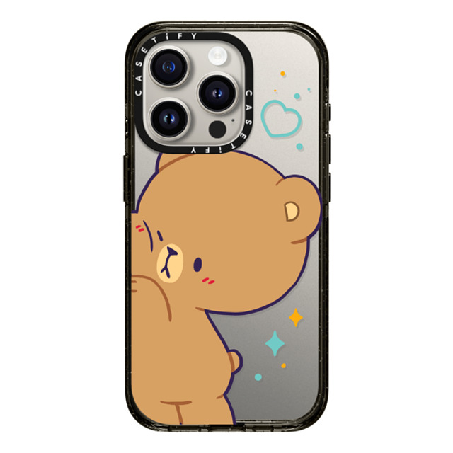 MilkMochaBear x CASETiFY iPhone 15 Pro ケース ブラック インパクトケース Bumping Mocha