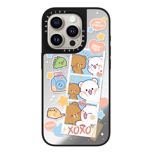 MilkMochaBear x CASETiFY iPhone 15 Pro Case Silver on Black ミラーケース MagSafe対応 Captured Moments MilkMochaBear x CASETiFY iPhone 15 Pro Case Silver on Black ミラーケース MagSafe対応 Captured Moments