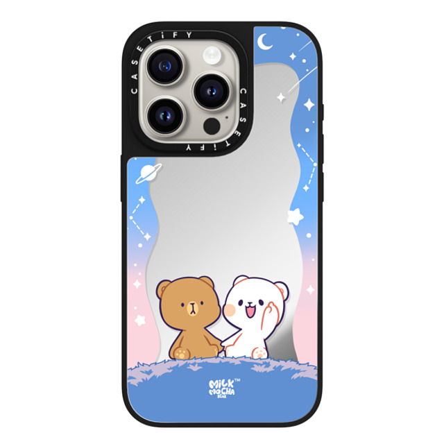 MilkMochaBear x CASETiFY iPhone 15 Pro Case Silver on Black ミラーケース MagSafe対応 Shooting Star MilkMochaBear x CASETiFY iPhone 15 Pro Case Silver on Black ミラーケース MagSafe対応 Shooting Star