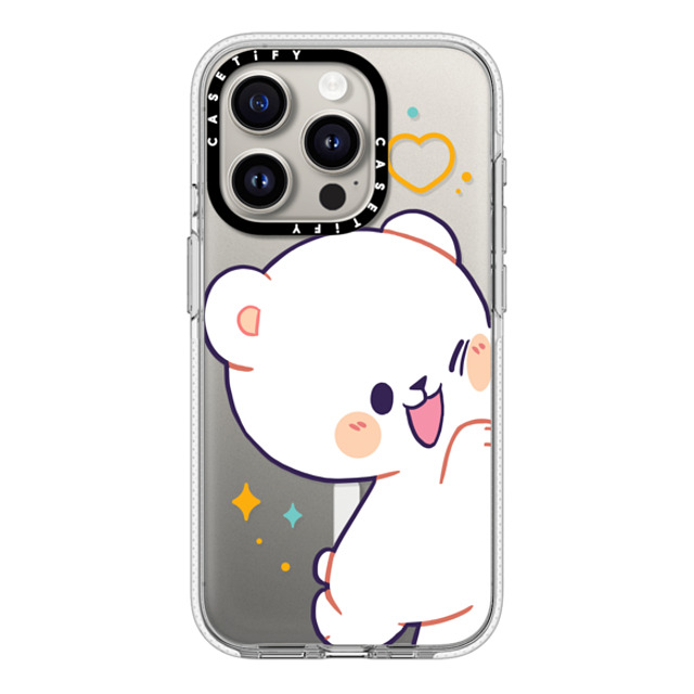 MilkMochaBear x CASETiFY iPhone 15 Pro ケース クリア クリア ケース MagSafe対応 Bumping Milk