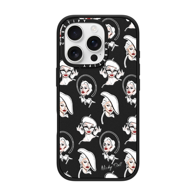 CASETiFY iPhone 16 Pro ケース マットブラック インパクトケース MagSafe対応 Star Star Nicky Doll Stickers Back to School CASETiFY iPhone 16 Pro ケース マットブラック インパクトケース MagSafe対応 Star Star Nicky Doll Stickers Back to School