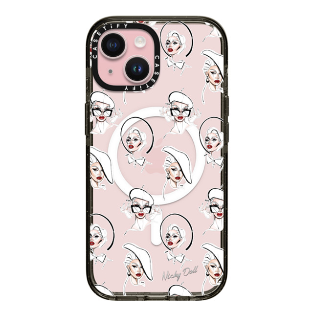 CASETiFY iPhone 15 ケース ブラック インパクトケース MagSafe対応 Star Star Nicky Doll Stickers Back to School CASETiFY iPhone 15 ケース ブラック インパクトケース MagSafe対応 Star Star Nicky Doll Stickers Back to School