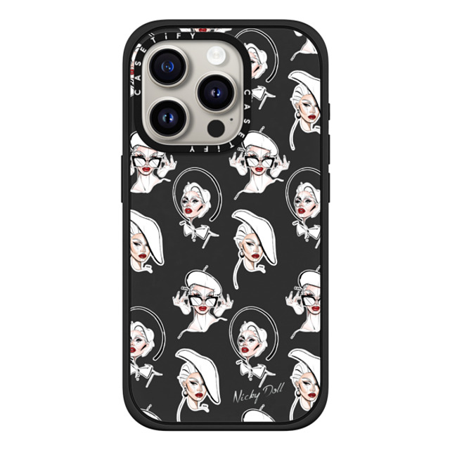 CASETiFY iPhone 15 Pro ケース マットブラック インパクトケース MagSafe対応 Star Star Nicky Doll Stickers Back to School CASETiFY iPhone 15 Pro ケース マットブラック インパクトケース MagSafe対応 Star Star Nicky Doll Stickers Back to School