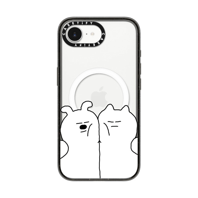 SOSO FAMILY x CASETiFY iPhone 16e ケース Cat,Dog ブラック インパクトケース MagSafe対応 SOSO CAT & DOG Back to School SOSO FAMILY x CASETiFY iPhone 16e ケース Cat,Dog ブラック インパクトケース MagSafe対応 SOSO CAT & DOG Back to School
