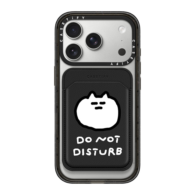 SOSO FAMILY x CASETiFY MagSafe ウォレット Cat,Animal ブラック Snappy BioVeg MagSafeウォレット DO NOT DISTURB