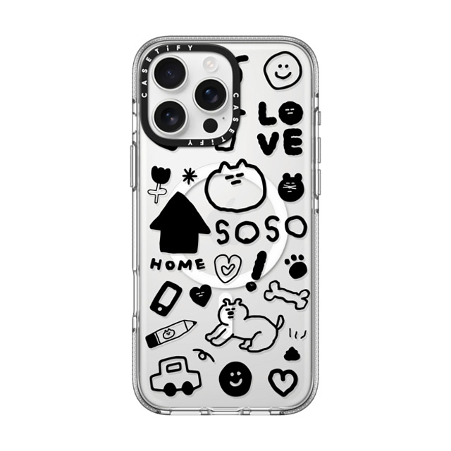 SOSO FAMILY x CASETiFY iPhone 16 Pro Max Case Sticker,Cat Clear Clear Case MagSafe Compatible SOSO STICKER 01 Father's Day SOSO FAMILY x CASETiFY iPhone 16 Pro Max Case Sticker,Cat Clear Clear Case MagSafe Compatible SOSO STICKER 01 Father's Day