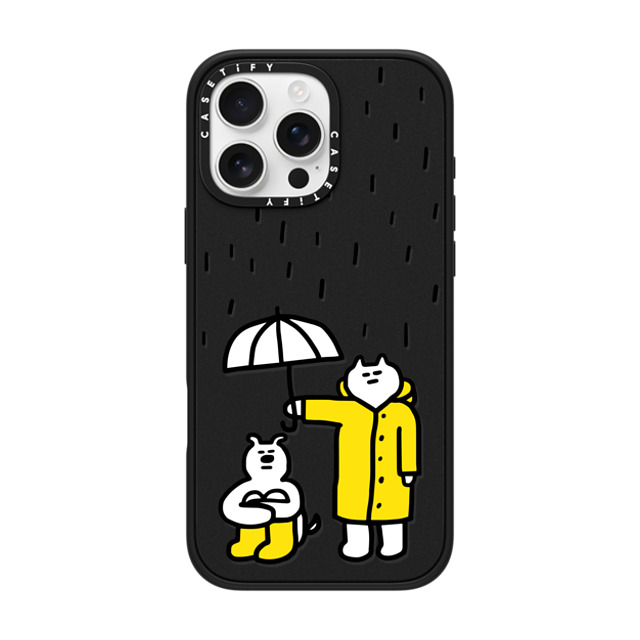 SOSO FAMILY x CASETiFY iPhone 16 Pro Max Case Cat,Dog Matte Black Impact Case MagSafe Compatible SOSO RAINY DAY Father's Day SOSO FAMILY x CASETiFY iPhone 16 Pro Max Case Cat,Dog Matte Black Impact Case MagSafe Compatible SOSO RAINY DAY Father's Day