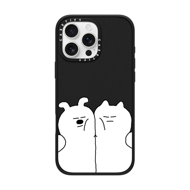 SOSO FAMILY x CASETiFY iPhone 16 Pro Max ケース Cat,Dog マットブラック インパクトケース MagSafe対応 SOSO CAT & DOG Father's Day SOSO FAMILY x CASETiFY iPhone 16 Pro Max ケース Cat,Dog マットブラック インパクトケース MagSafe対応 SOSO CAT & DOG Father's Day