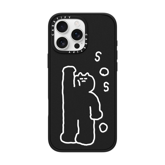 SOSO FAMILY x CASETiFY iPhone 16 Pro Max Case Cat,Animal Matte Black Impact Case MagSafe Compatible SLEEPING SOSO Back to School SOSO FAMILY x CASETiFY iPhone 16 Pro Max Case Cat,Animal Matte Black Impact Case MagSafe Compatible SLEEPING SOSO Back to School