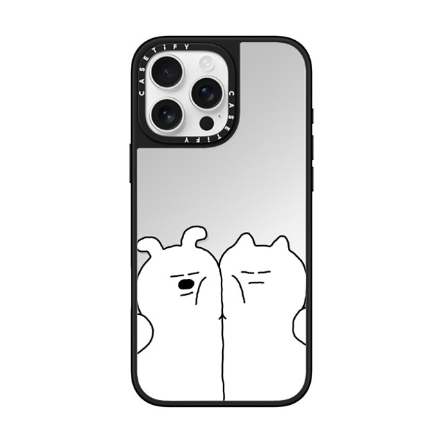 SOSO FAMILY x CASETiFY iPhone 16 Pro Max ケース Cat,Dog Silver on Black ミラーケース MagSafe対応 SOSO CAT & DOG Father's Day SOSO FAMILY x CASETiFY iPhone 16 Pro Max ケース Cat,Dog Silver on Black ミラーケース MagSafe対応 SOSO CAT & DOG Father's Day