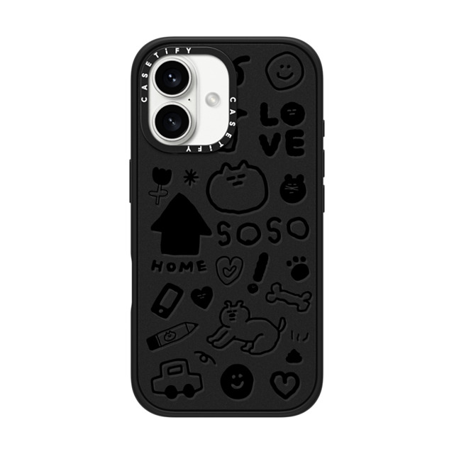 SOSO FAMILY x CASETiFY iPhone 16 ケース Sticker,Cat マットブラック インパクトケース MagSafe対応 SOSO STICKER 01 Father's Day SOSO FAMILY x CASETiFY iPhone 16 ケース Sticker,Cat マットブラック インパクトケース MagSafe対応 SOSO STICKER 01 Father's Day