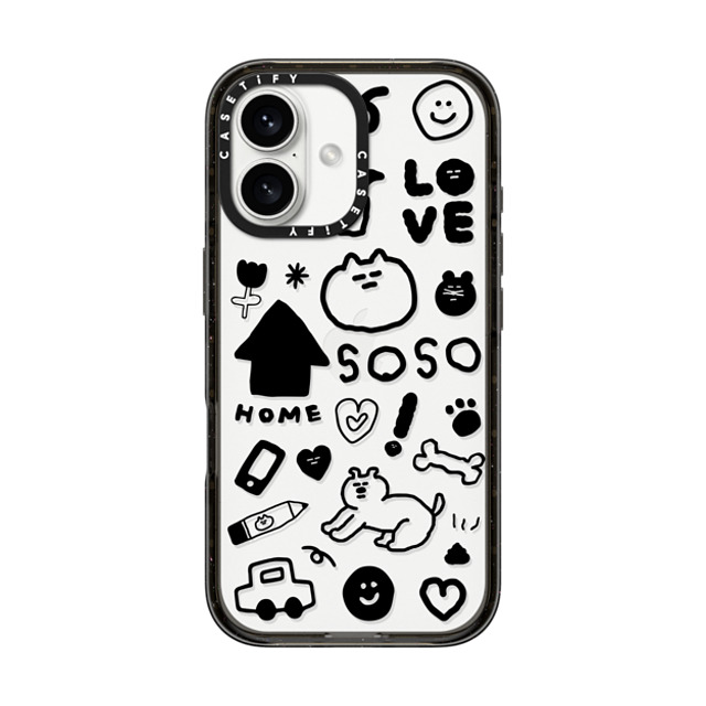 SOSO FAMILY x CASETiFY iPhone 16 Case Sticker,Cat Black Impact Case SOSO STICKER 01 Father's Day SOSO FAMILY x CASETiFY iPhone 16 Case Sticker,Cat Black Impact Case SOSO STICKER 01 Father's Day