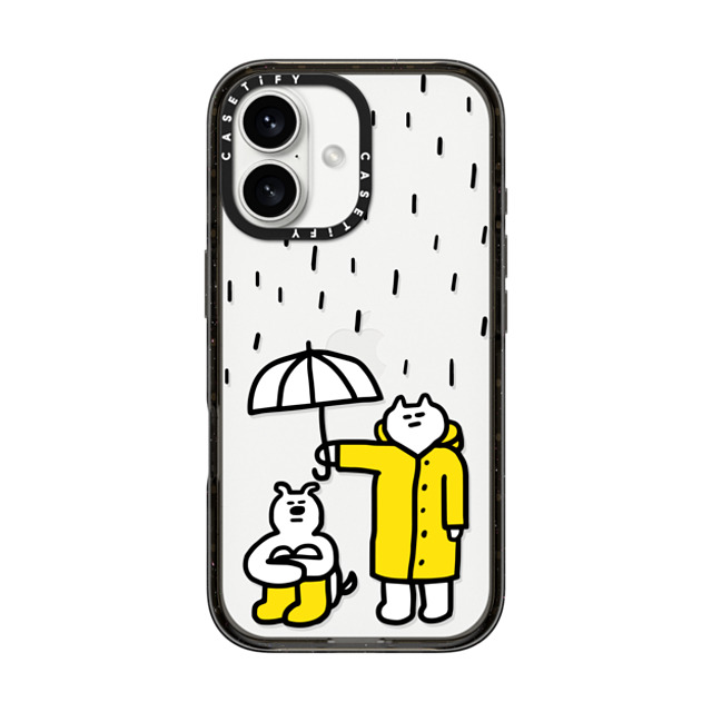 SOSO FAMILY x CASETiFY iPhone 16 ケース Cat,Dog ブラック インパクトケース SOSO RAINY DAY Father's Day SOSO FAMILY x CASETiFY iPhone 16 ケース Cat,Dog ブラック インパクトケース SOSO RAINY DAY Father's Day