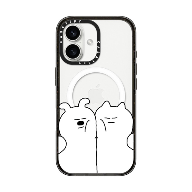 SOSO FAMILY x CASETiFY iPhone 16 ケース Cat,Dog ブラック インパクトケース MagSafe対応 SOSO CAT & DOG Father's Day SOSO FAMILY x CASETiFY iPhone 16 ケース Cat,Dog ブラック インパクトケース MagSafe対応 SOSO CAT & DOG Father's Day