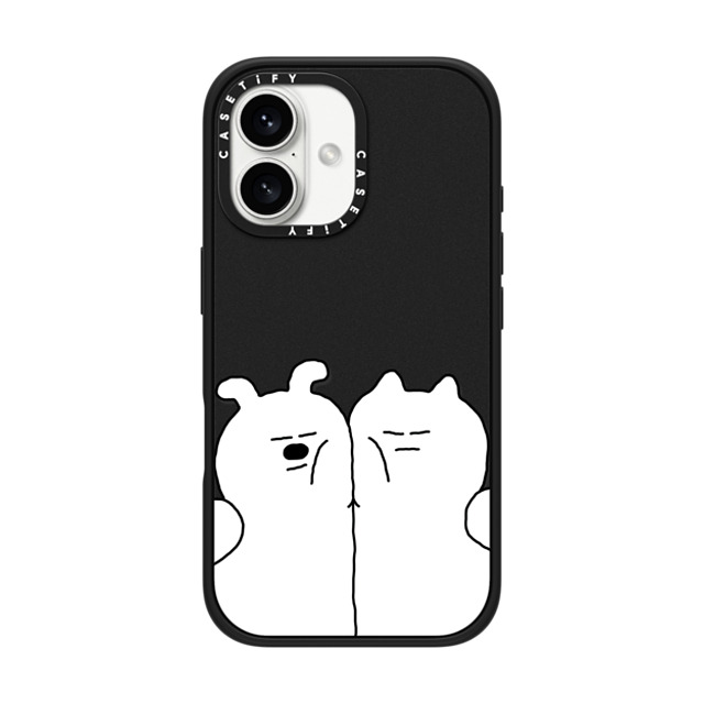 SOSO FAMILY x CASETiFY iPhone 16 ケース Cat,Dog マットブラック インパクトケース MagSafe対応 SOSO CAT & DOG Father's Day SOSO FAMILY x CASETiFY iPhone 16 ケース Cat,Dog マットブラック インパクトケース MagSafe対応 SOSO CAT & DOG Father's Day