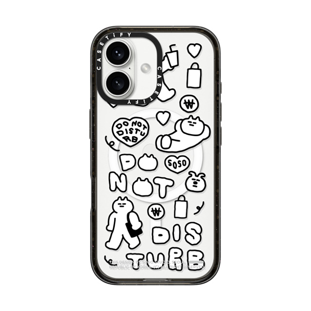 SOSO FAMILY x CASETiFY iPhone 16 Case Black Impact Case MagSafe Compatible DO NOT DISTURB Mother's Day SOSO FAMILY x CASETiFY iPhone 16 Case Black Impact Case MagSafe Compatible DO NOT DISTURB Mother's Day