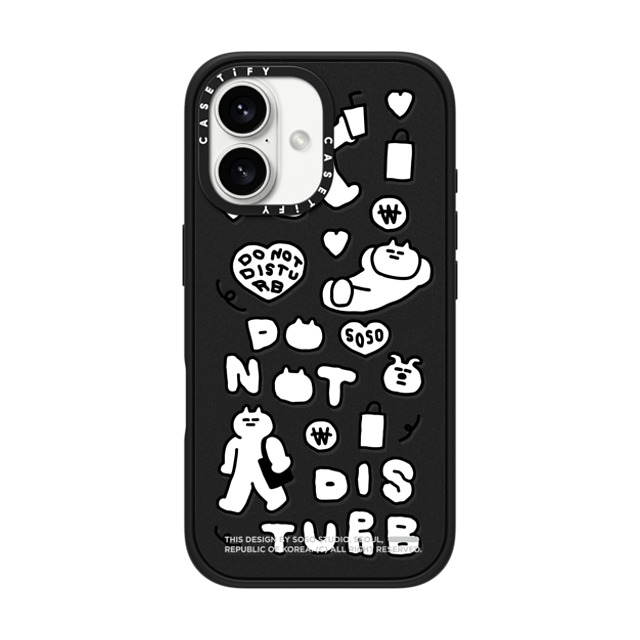 SOSO FAMILY x CASETiFY iPhone 16 ケース マットブラック インパクトケース MagSafe対応 DO NOT DISTURB Father's Day SOSO FAMILY x CASETiFY iPhone 16 ケース マットブラック インパクトケース MagSafe対応 DO NOT DISTURB Father's Day