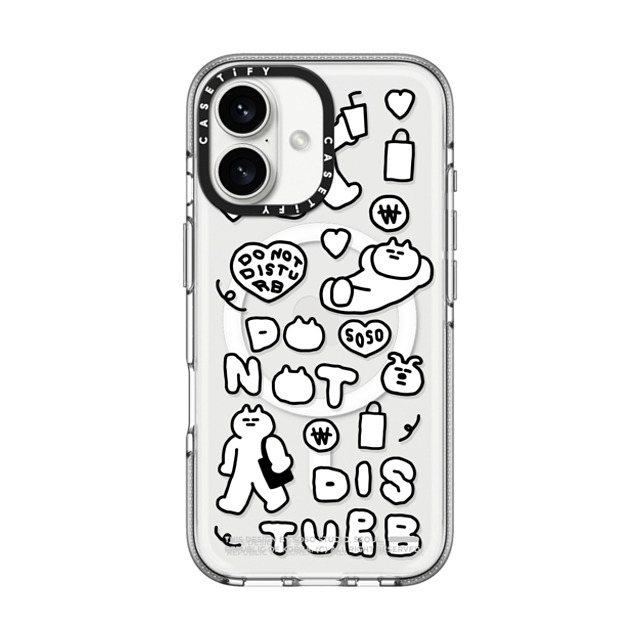 SOSO FAMILY x CASETiFY iPhone 16 ケース クリア クリア ケース MagSafe対応 DO NOT DISTURB Father's Day SOSO FAMILY x CASETiFY iPhone 16 ケース クリア クリア ケース MagSafe対応 DO NOT DISTURB Father's Day