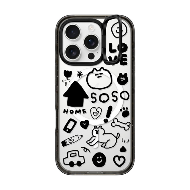 SOSO FAMILY x CASETiFY iPhone 16 Pro Case Sticker,Cat Black インパクトリングスタンドケース MagSafe対応 SOSO STICKER 01 Mother's Day SOSO FAMILY x CASETiFY iPhone 16 Pro Case Sticker,Cat Black インパクトリングスタンドケース MagSafe対応 SOSO STICKER 01 Mother's Day