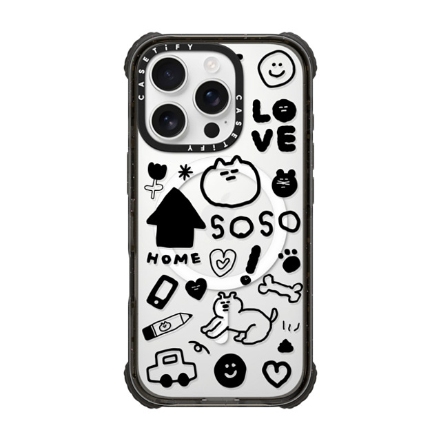 SOSO FAMILY x CASETiFY iPhone 16 Pro Case Sticker,Cat Black ウルトラ インパクトケース MagSafe 対応 SOSO STICKER 01 Father's Day SOSO FAMILY x CASETiFY iPhone 16 Pro Case Sticker,Cat Black ウルトラ インパクトケース MagSafe 対応 SOSO STICKER 01 Father's Day