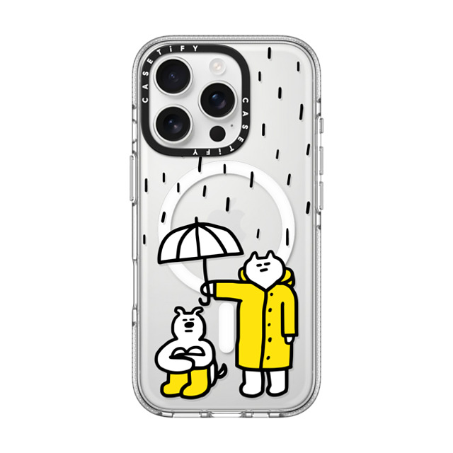 SOSO FAMILY x CASETiFY iPhone 16 Pro ケース Cat,Dog クリア クリア ケース MagSafe対応 SOSO RAINY DAY Father's Day SOSO FAMILY x CASETiFY iPhone 16 Pro ケース Cat,Dog クリア クリア ケース MagSafe対応 SOSO RAINY DAY Father's Day