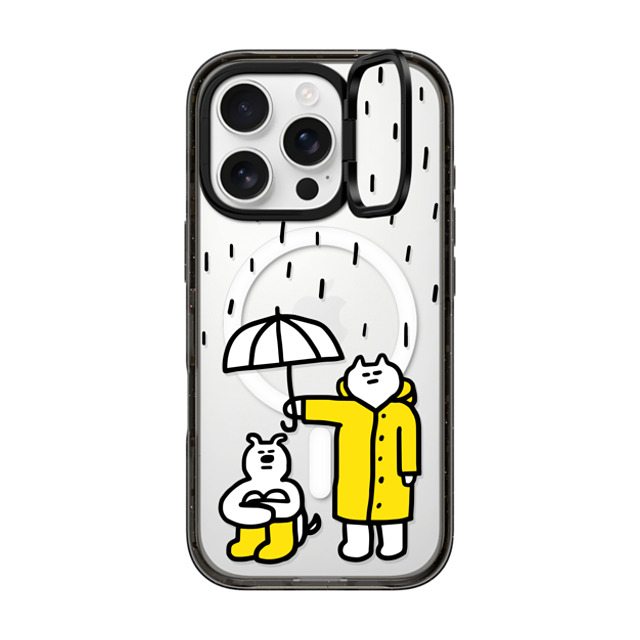 SOSO FAMILY x CASETiFY iPhone 16 Pro ケース Cat,Dog ブラック インパクトリングスタンドケース MagSafe対応 SOSO RAINY DAY Father's Day SOSO FAMILY x CASETiFY iPhone 16 Pro ケース Cat,Dog ブラック インパクトリングスタンドケース MagSafe対応 SOSO RAINY DAY Father's Day