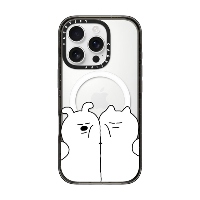 SOSO FAMILY x CASETiFY iPhone 16 Pro ケース Cat,Dog ブラック インパクトケース MagSafe対応 SOSO CAT & DOG Back to School SOSO FAMILY x CASETiFY iPhone 16 Pro ケース Cat,Dog ブラック インパクトケース MagSafe対応 SOSO CAT & DOG Back to School