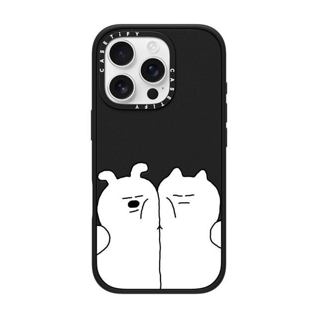 SOSO FAMILY x CASETiFY iPhone 16 Pro ケース Cat,Dog マットブラック インパクトケース MagSafe対応 SOSO CAT & DOG Father's Day SOSO FAMILY x CASETiFY iPhone 16 Pro ケース Cat,Dog マットブラック インパクトケース MagSafe対応 SOSO CAT & DOG Father's Day