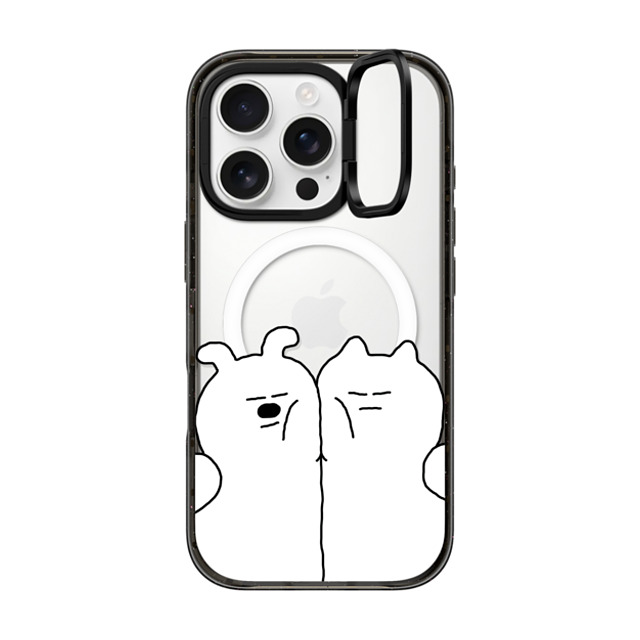 SOSO FAMILY x CASETiFY iPhone 16 Pro ケース Cat,Dog ブラック インパクトリングスタンドケース MagSafe対応 SOSO CAT & DOG Father's Day SOSO FAMILY x CASETiFY iPhone 16 Pro ケース Cat,Dog ブラック インパクトリングスタンドケース MagSafe対応 SOSO CAT & DOG Father's Day