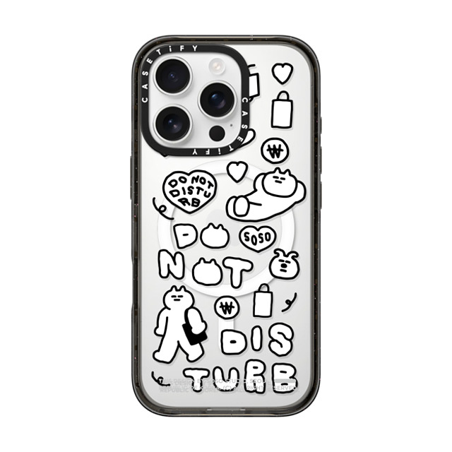 SOSO FAMILY x CASETiFY iPhone 16 Pro ケース ブラック インパクトケース MagSafe対応 DO NOT DISTURB Father's Day SOSO FAMILY x CASETiFY iPhone 16 Pro ケース ブラック インパクトケース MagSafe対応 DO NOT DISTURB Father's Day