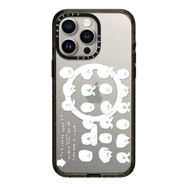 SOSO FAMILY x CASETiFY iPhone 15 Pro Max ケース ブラック インパクトケース MagSafe対応 SOSO DAY