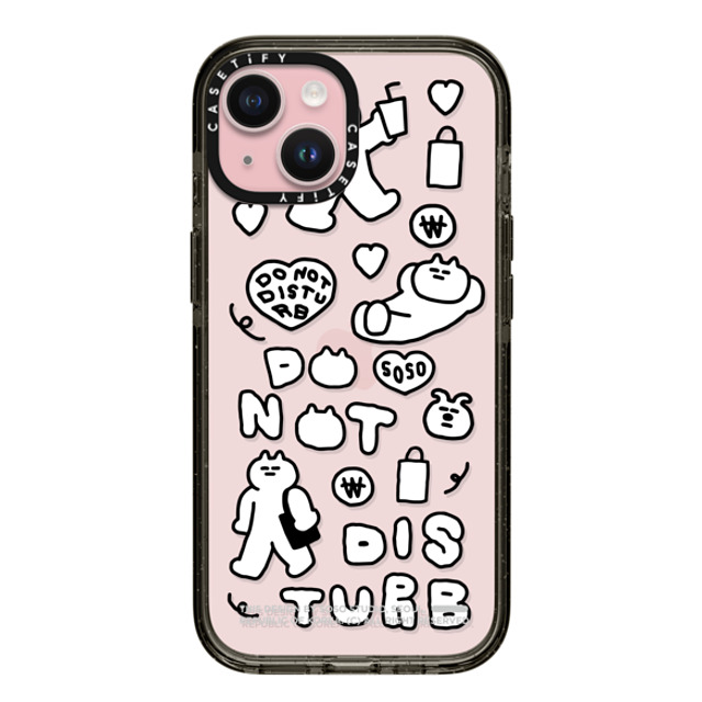 SOSO FAMILY x CASETiFY iPhone 15 Case ブラック インパクトケース DO NOT DISTURB Mother's Day SOSO FAMILY x CASETiFY iPhone 15 Case ブラック インパクトケース DO NOT DISTURB Mother's Day