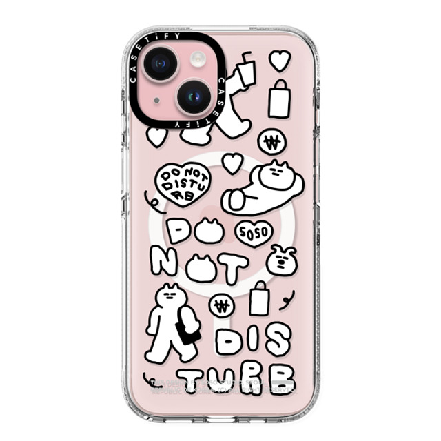 SOSO FAMILY x CASETiFY iPhone 15 Case Clear Clear Case MagSafe Compatible DO NOT DISTURB Mother's Day SOSO FAMILY x CASETiFY iPhone 15 Case Clear Clear Case MagSafe Compatible DO NOT DISTURB Mother's Day
