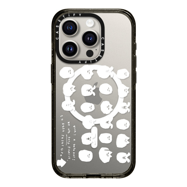 SOSO FAMILY x CASETiFY iPhone 15 Pro ケース ブラック インパクトケース MagSafe対応 SOSO DAY