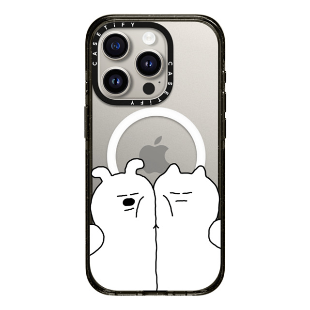 SOSO FAMILY x CASETiFY iPhone 15 Pro ケース Cat,Dog ブラック インパクトケース MagSafe対応 SOSO CAT & DOG Back to School SOSO FAMILY x CASETiFY iPhone 15 Pro ケース Cat,Dog ブラック インパクトケース MagSafe対応 SOSO CAT & DOG Back to School