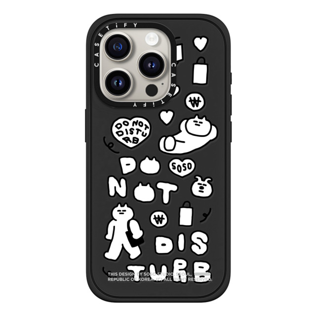 SOSO FAMILY x CASETiFY iPhone 15 Pro Case マットブラック Impact Case MagSafe Compatible DO NOT DISTURB Mother's Day SOSO FAMILY x CASETiFY iPhone 15 Pro Case マットブラック Impact Case MagSafe Compatible DO NOT DISTURB Mother's Day
