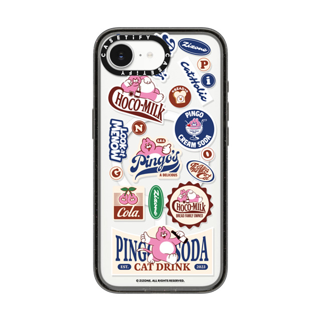 Zizone x CASETiFY iPhone 16e Case Cat,Animal Black Impact Case MagSafe Compatible PINGO SODA Back to School Zizone x CASETiFY iPhone 16e Case Cat,Animal Black Impact Case MagSafe Compatible PINGO SODA Back to School