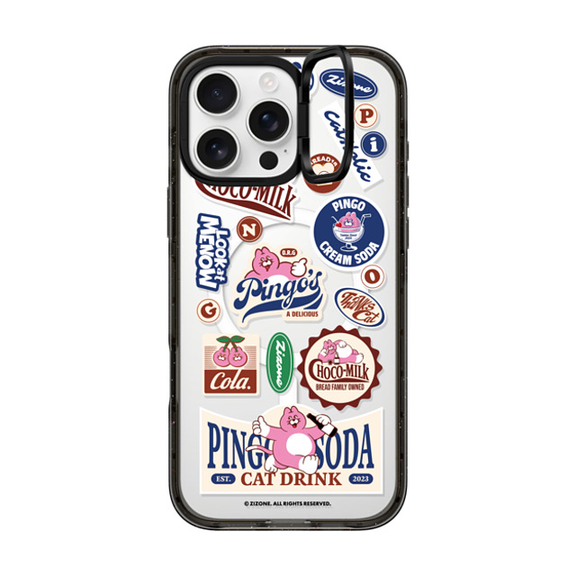 Zizone x CASETiFY iPhone 16 Pro Max Case Cat,Animal Black インパクトリングスタンドケース MagSafe対応 PINGO SODA Back to School Zizone x CASETiFY iPhone 16 Pro Max Case Cat,Animal Black インパクトリングスタンドケース MagSafe対応 PINGO SODA Back to School