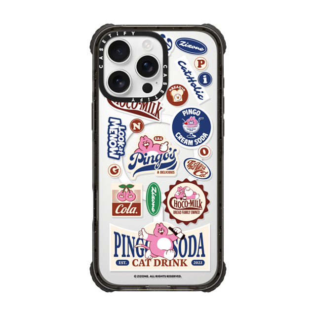 Zizone x CASETiFY iPhone 16 Pro Max Case Cat,Animal Black ウルトラ インパクトケース MagSafe 対応 PINGO SODA Back to School Zizone x CASETiFY iPhone 16 Pro Max Case Cat,Animal Black ウルトラ インパクトケース MagSafe 対応 PINGO SODA Back to School