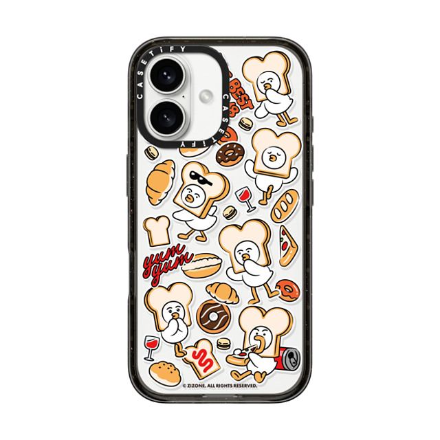 Zizone x CASETiFY iPhone 16 Case Cat,Animal Black Impact Case BREAD18 STICKER Back to School Zizone x CASETiFY iPhone 16 Case Cat,Animal Black Impact Case BREAD18 STICKER Back to School