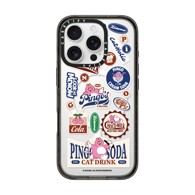 Zizone x CASETiFY iPhone 16 Pro Case Cat,Animal Black Impact Case MagSafe Compatible PINGO SODA Back to School Zizone x CASETiFY iPhone 16 Pro Case Cat,Animal Black Impact Case MagSafe Compatible PINGO SODA Back to School