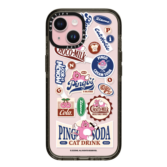 Zizone x CASETiFY iPhone 15 Case Cat,Animal Black Impact Case MagSafe Compatible PINGO SODA Back to School Zizone x CASETiFY iPhone 15 Case Cat,Animal Black Impact Case MagSafe Compatible PINGO SODA Back to School