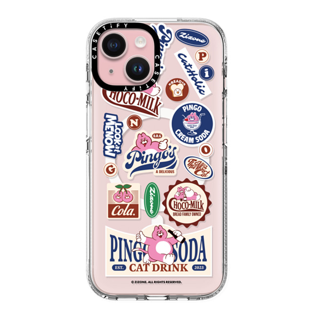 Zizone x CASETiFY iPhone 15 Case Cat,Animal クリア クリア ケース MagSafe対応 PINGO SODA Back to School Zizone x CASETiFY iPhone 15 Case Cat,Animal クリア クリア ケース MagSafe対応 PINGO SODA Back to School