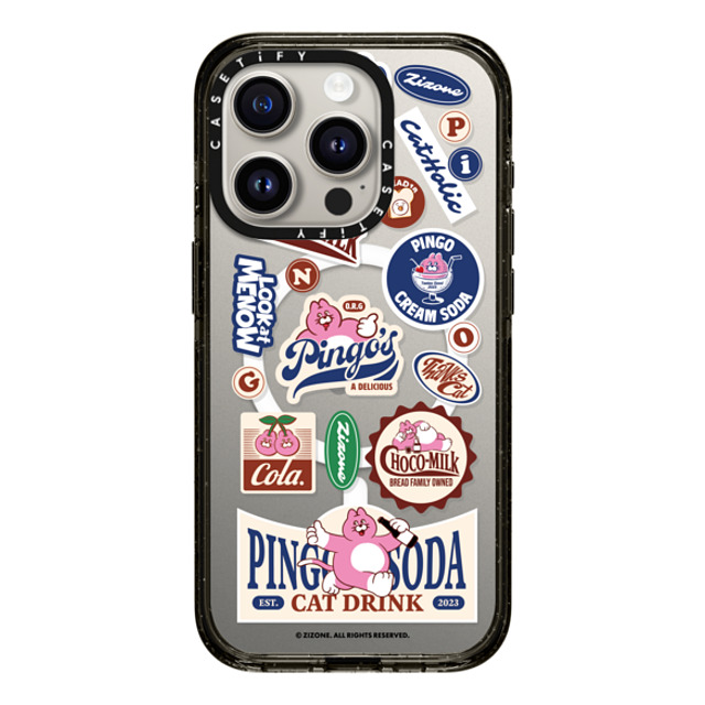 Zizone x CASETiFY iPhone 15 Pro Case Cat,Animal Black Impact Case MagSafe Compatible PINGO SODA Back to School Zizone x CASETiFY iPhone 15 Pro Case Cat,Animal Black Impact Case MagSafe Compatible PINGO SODA Back to School