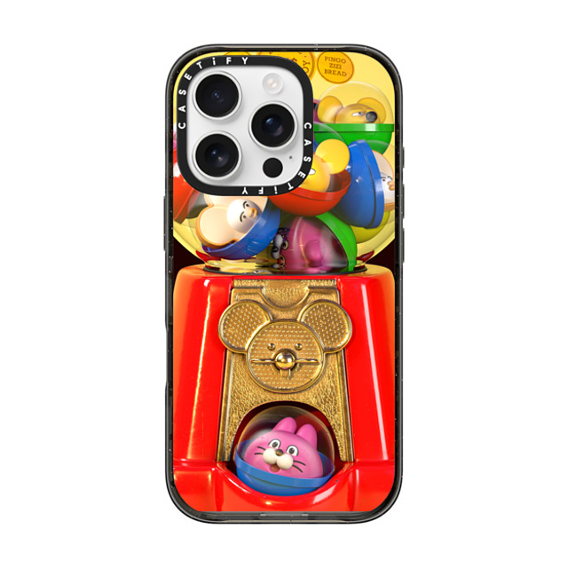 Zizone x CASETiFY iPhone 16 Pro ケース Cat,Animal ブラック インパクトケース TOY CAPSULE 2 BY ZIZONE Back to School Zizone x CASETiFY iPhone 16 Pro ケース Cat,Animal ブラック インパクトケース TOY CAPSULE 2 BY ZIZONE Back to School